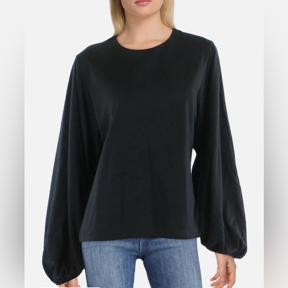Womens Wool Crewneck Blouse - Picture 1 of 6